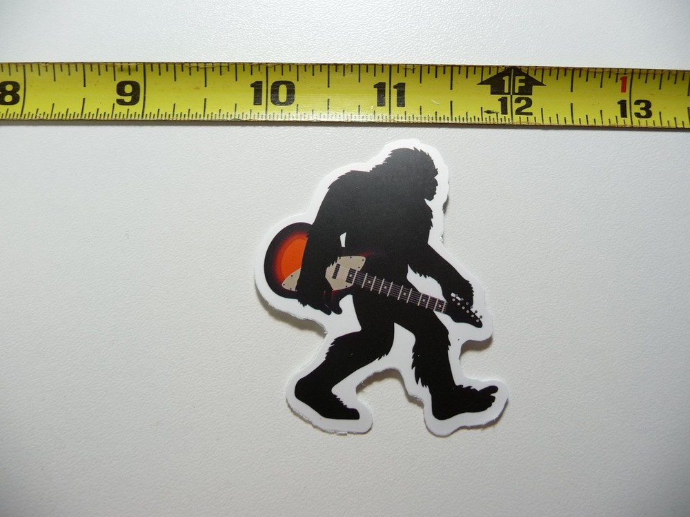 BIGFOOT SASQUATCH ELECTRIC GUITAR DECAL STICKER FUNNY ANIMAL EXIST