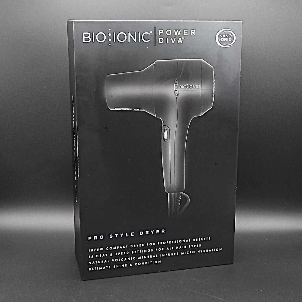 Bio Ionic Power Diva Pro Style Hair Dryer w/ 14 Speed/Heat Settings - Brand New!