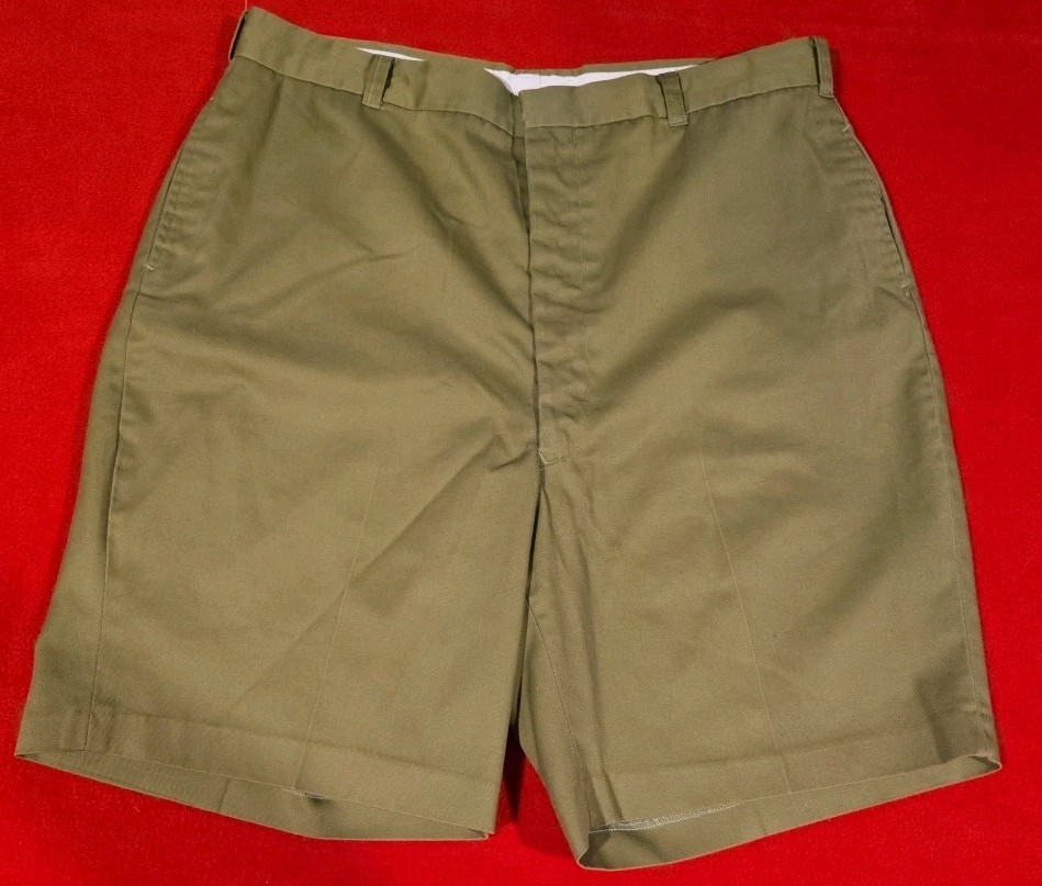 Vintage 60s 70s Sears Shorts Mens 34 Green Waldes Zip Perma Prest