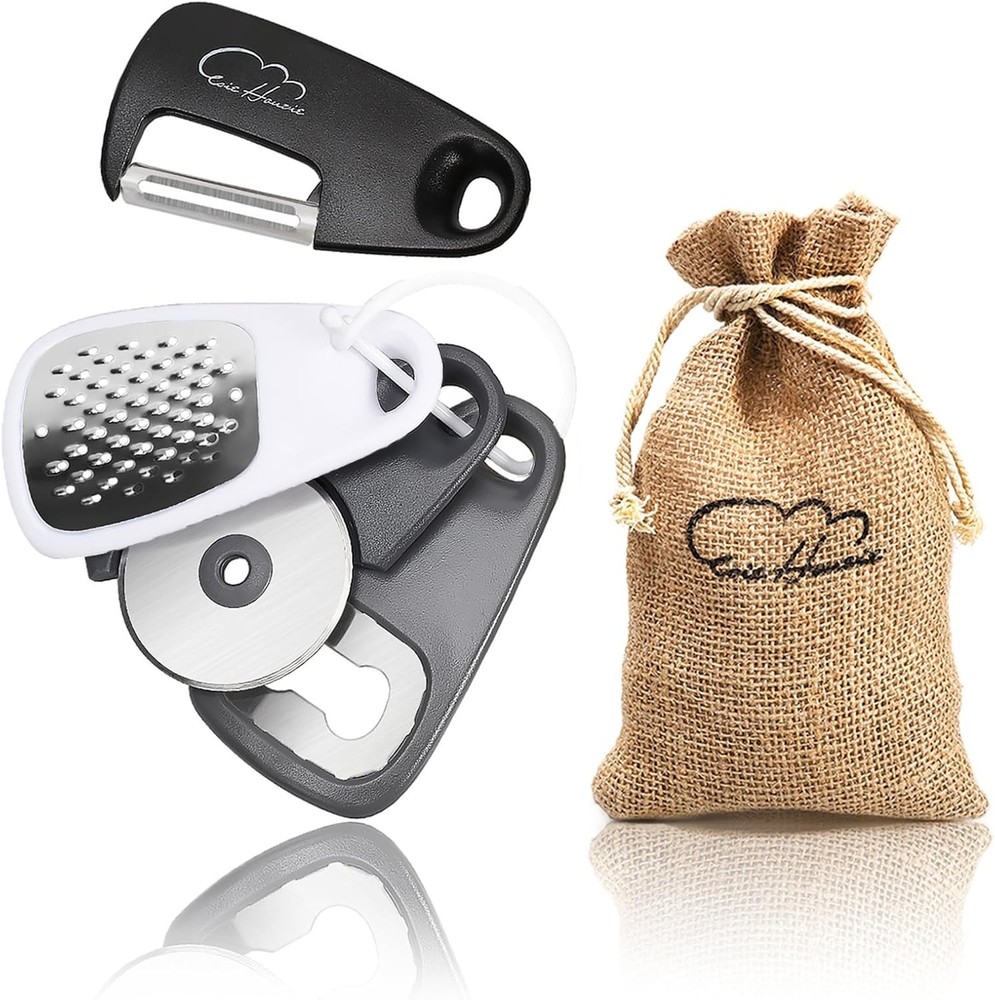 5 Pieces Kitchen Gadgets Set - Space Saving Cooking Tools Accessories Cheese Cho