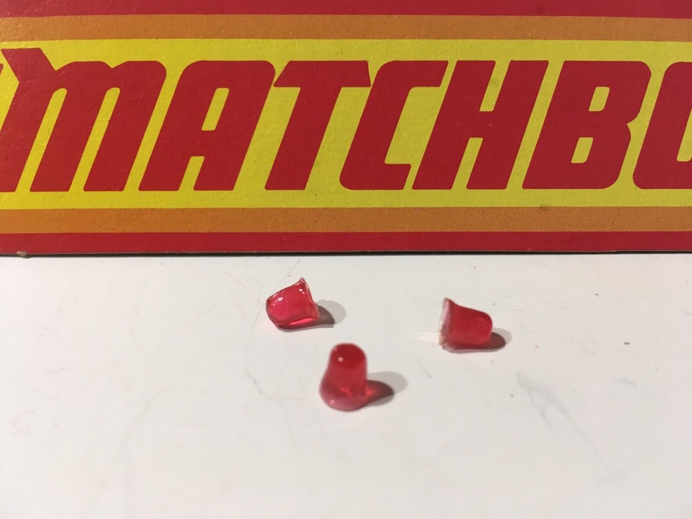 Matchbox Lesney Custom Police Or Fire Chief  Red Dome Light Set Of 3