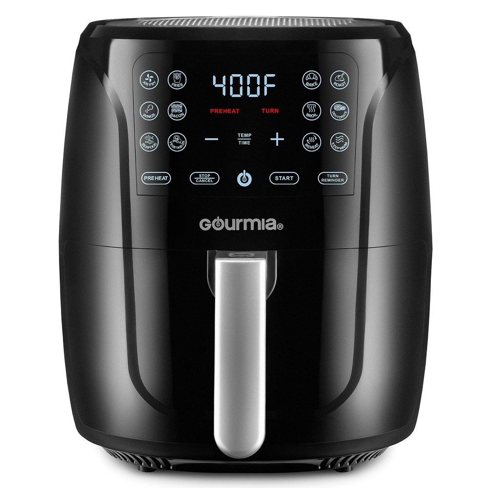Gourmia Air Fryer Oven Digital Display 6 Quart Large AirFryer Cooker 12 1-Tou...