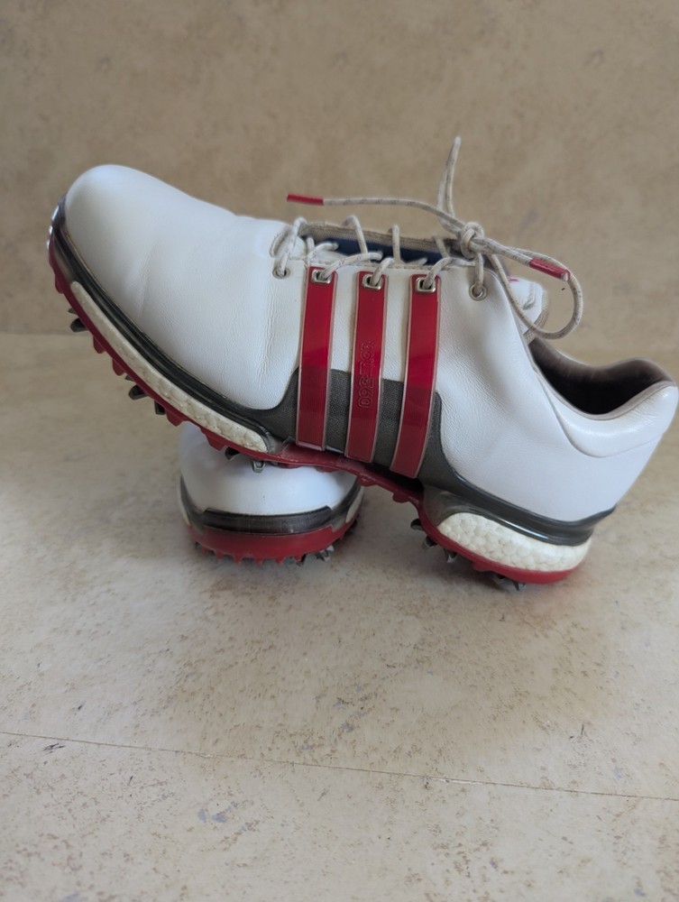 Adidas Boost Tour 360 Men's Golf Shoes Size 8.5 White Red