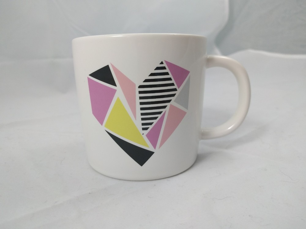 Valentines Day Heart Coffee Mug with Modern Abstract Caribou Art  -image