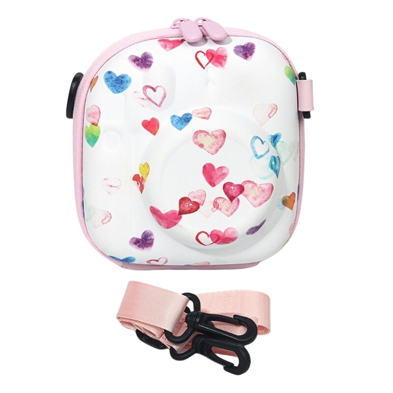 Camera Bag with Fashionable Heart Prints for Mini 7+/99/11/12/40/8/9