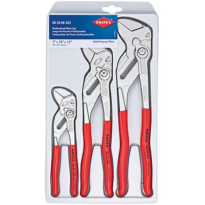 Knipex Pliers Set with Wrench in Plastic Case 002006US2