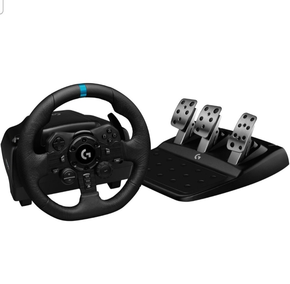 Logitech G923 Racing Wheel and Pedals - Black