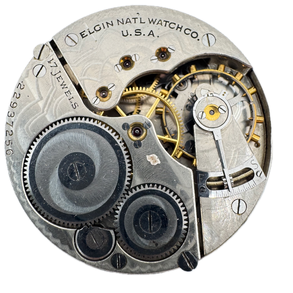 1920 Elgin 17 Jewel Antique 16s Mechanical Pocket Watch Movement 387 USA