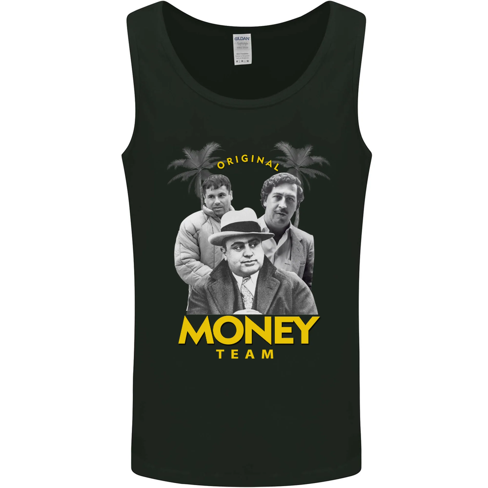 Pablo Escobar Al Capone El Chapo Money Team Mens Vest Tank Top