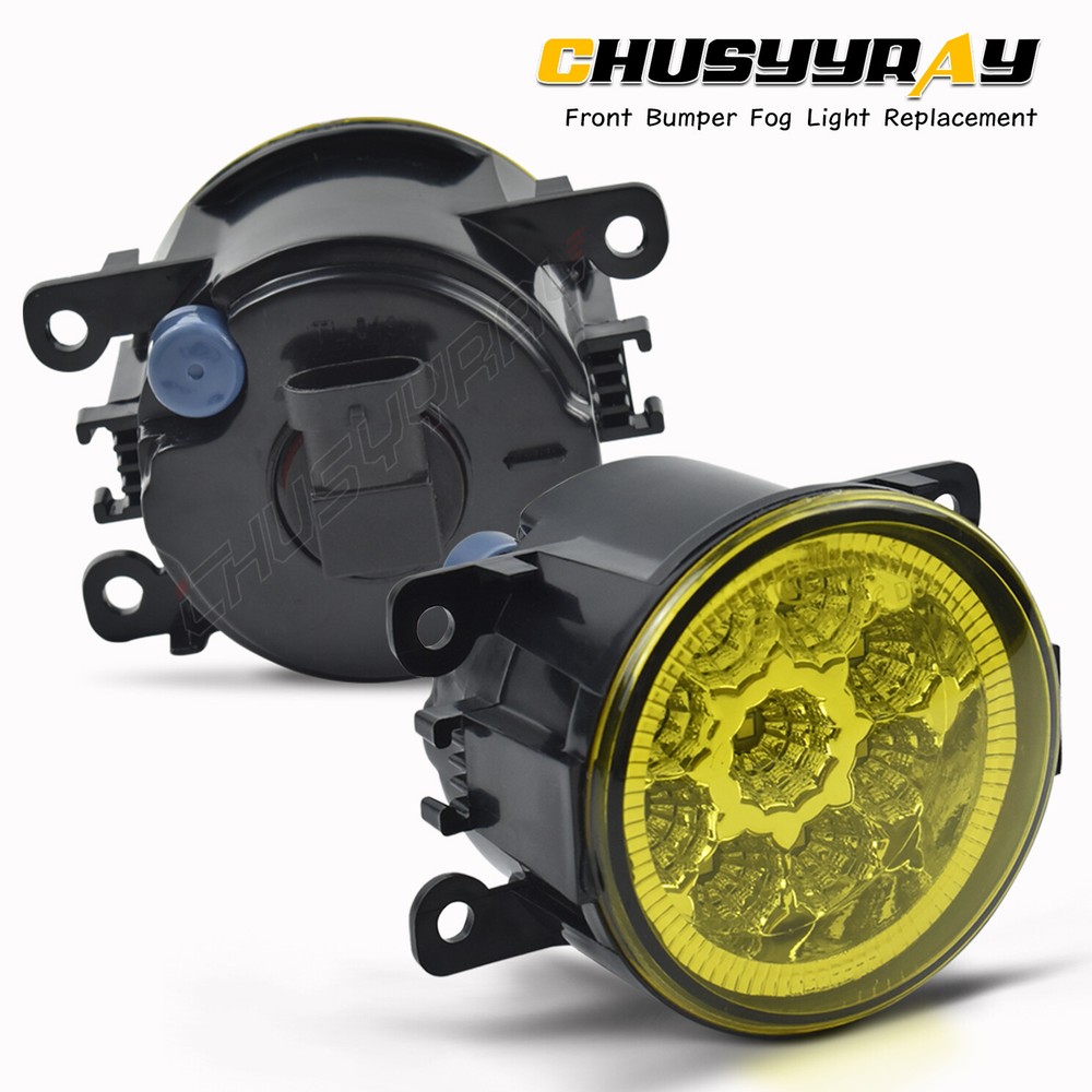 Front Yellow LED Bumper Fog Lights Lamp w/ Bulb For Jeep Renegade 2015-2018