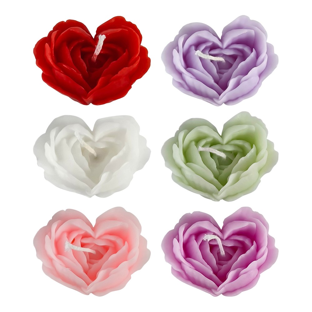 Valentines Rose Shaped Scented Candle Natural Aromatherapy Gift