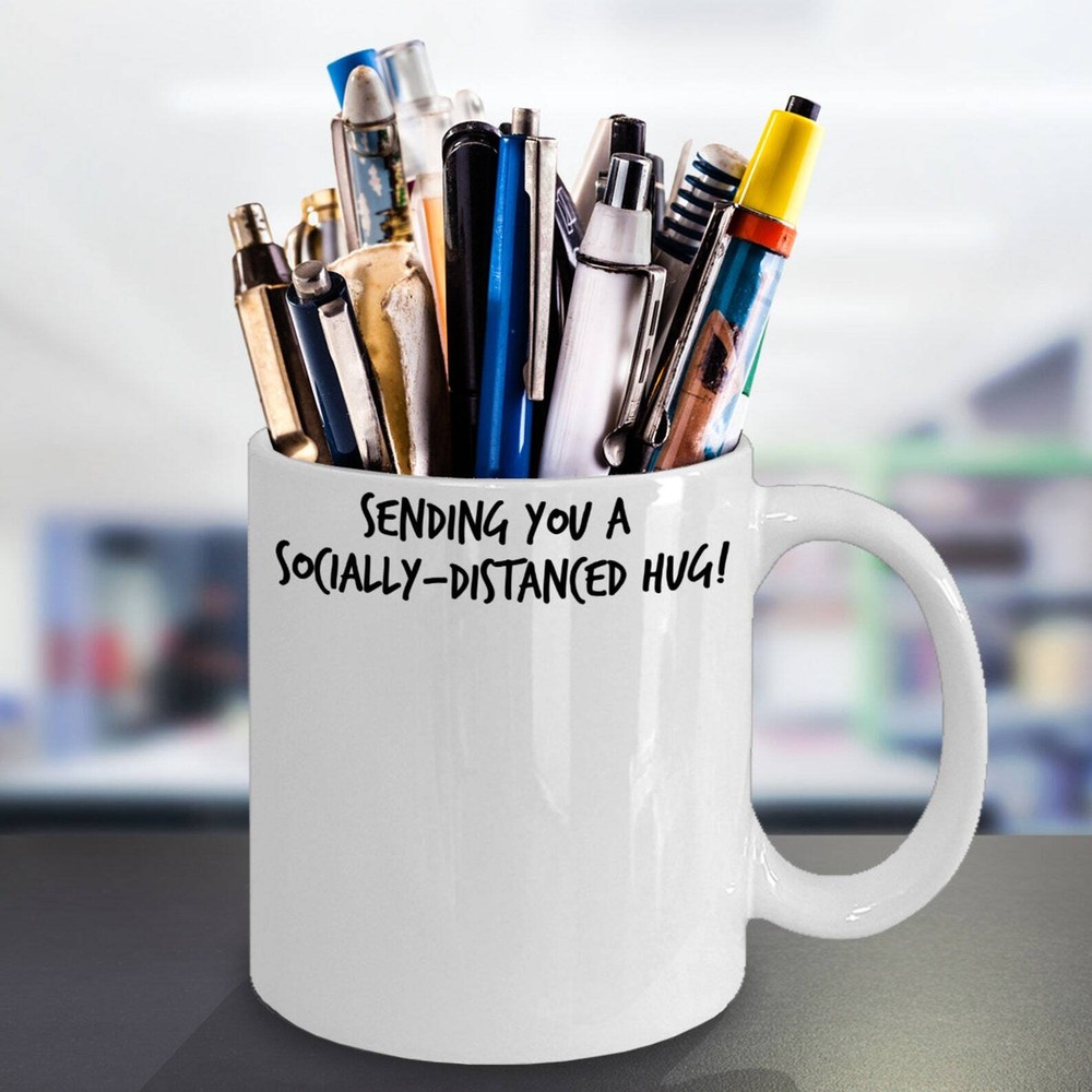 Personalized Best Friend Mug Sending You A Socially Distanced Hug Custom