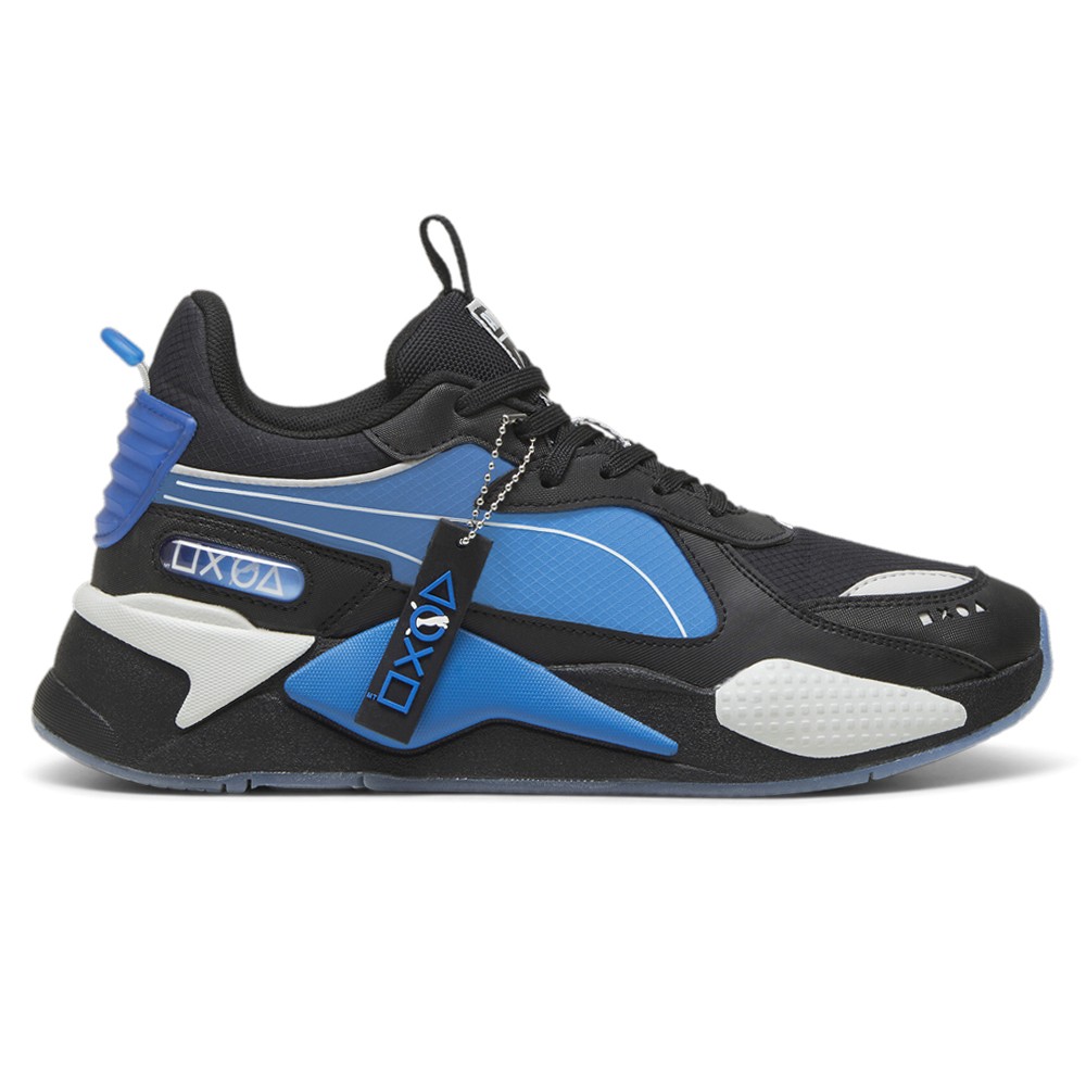 PUMA PlayStation RS-X Lace-Up Sneakers for Men in Black and Blue - Style 39631102