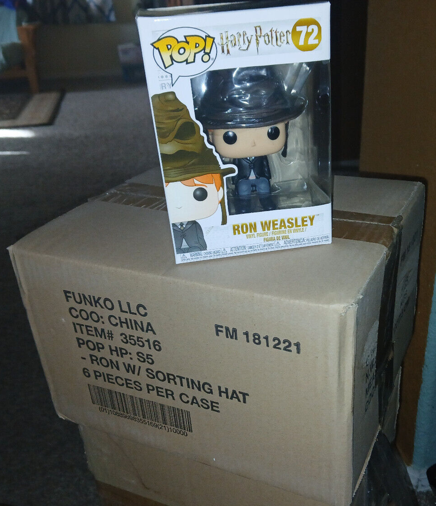 Funko Pop Harry Potter Ron Weasley with Sorting Hat Vinyl Figure #72 Free Shipping