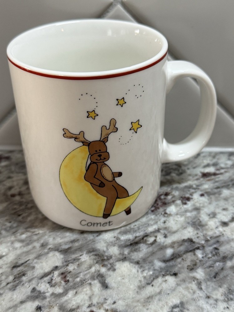 Comet Reindeer Mug for Coffee or Tea Christmas Holiday Santa Deer Gift