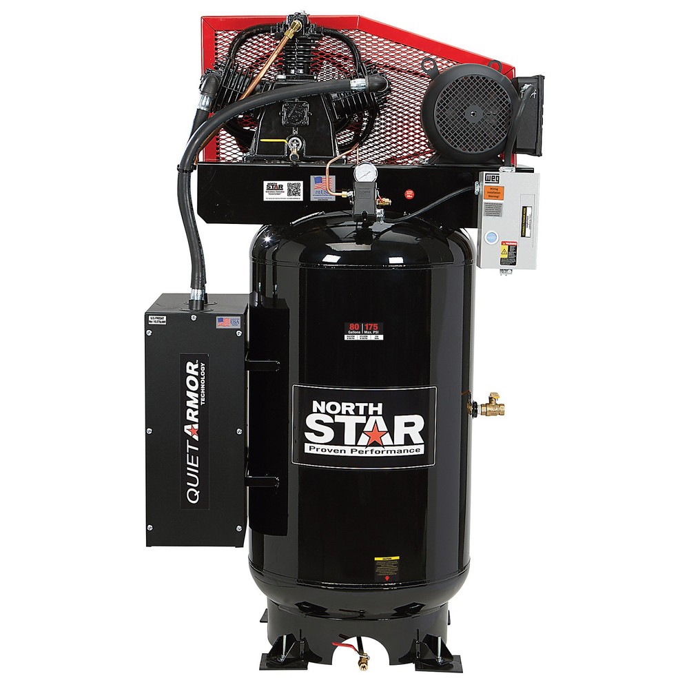 NorthStar Air Compressor with Quiet Armor, 7.5 HP, 80-Gal. Capacity, 26 CFM