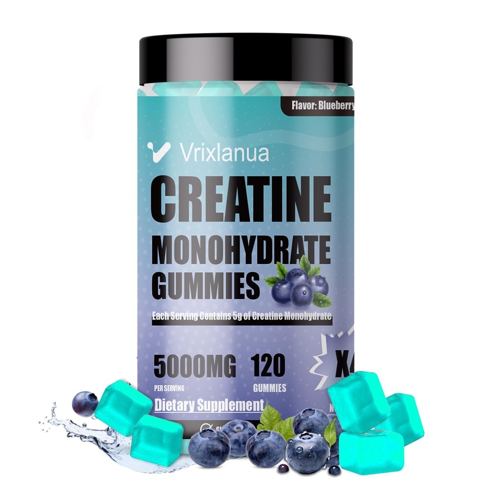Creatine Monohydrate Gummies for Men & Women - 5g Pure Creatine Monohydrate f...