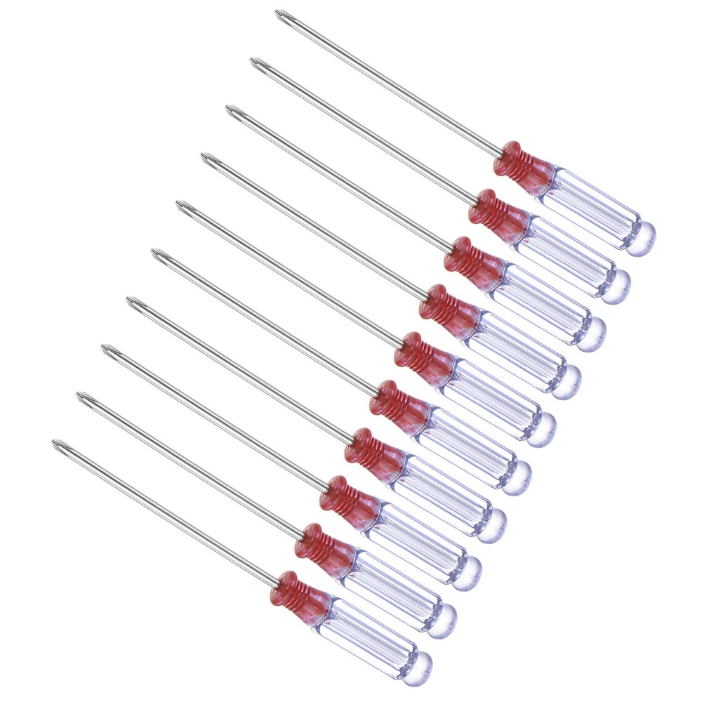 10pcs 3.0mm Phillips Screwdriver 127mm with Anti-Slip Handle