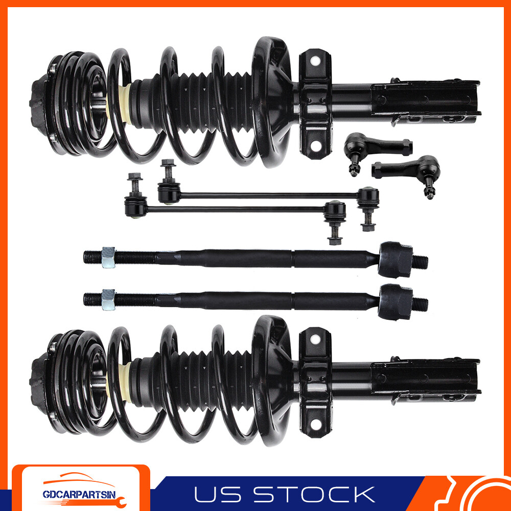 2005-2007 Saturn Ion 8pc Front Suspension Kit – Struts, Coils, Tie Rods, Sway Bar