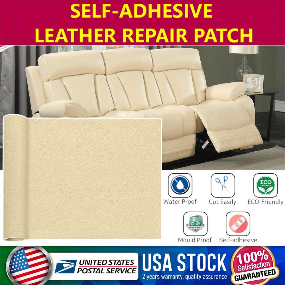 5-Size Soft Durable Self-Adhesive Leather Repair Kit for Sofa & Car