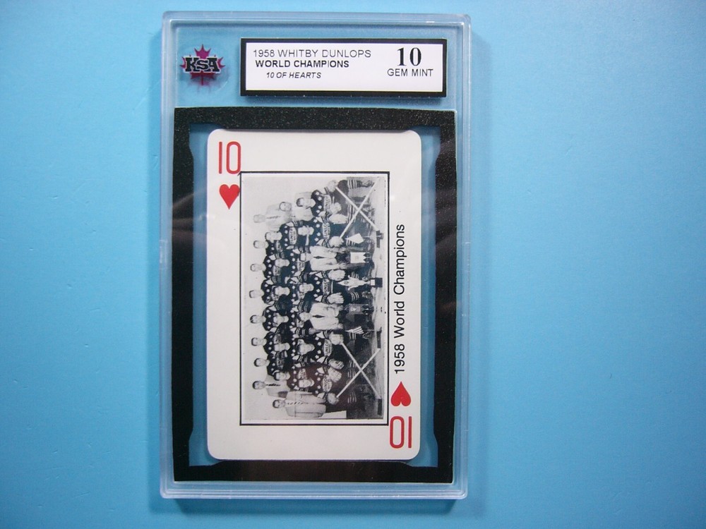 1958 WHITBY DUNLOPS NHL HOCKEY PLAYING CARD #NNO TEAM PHOTO KSA 10 GEM MINT