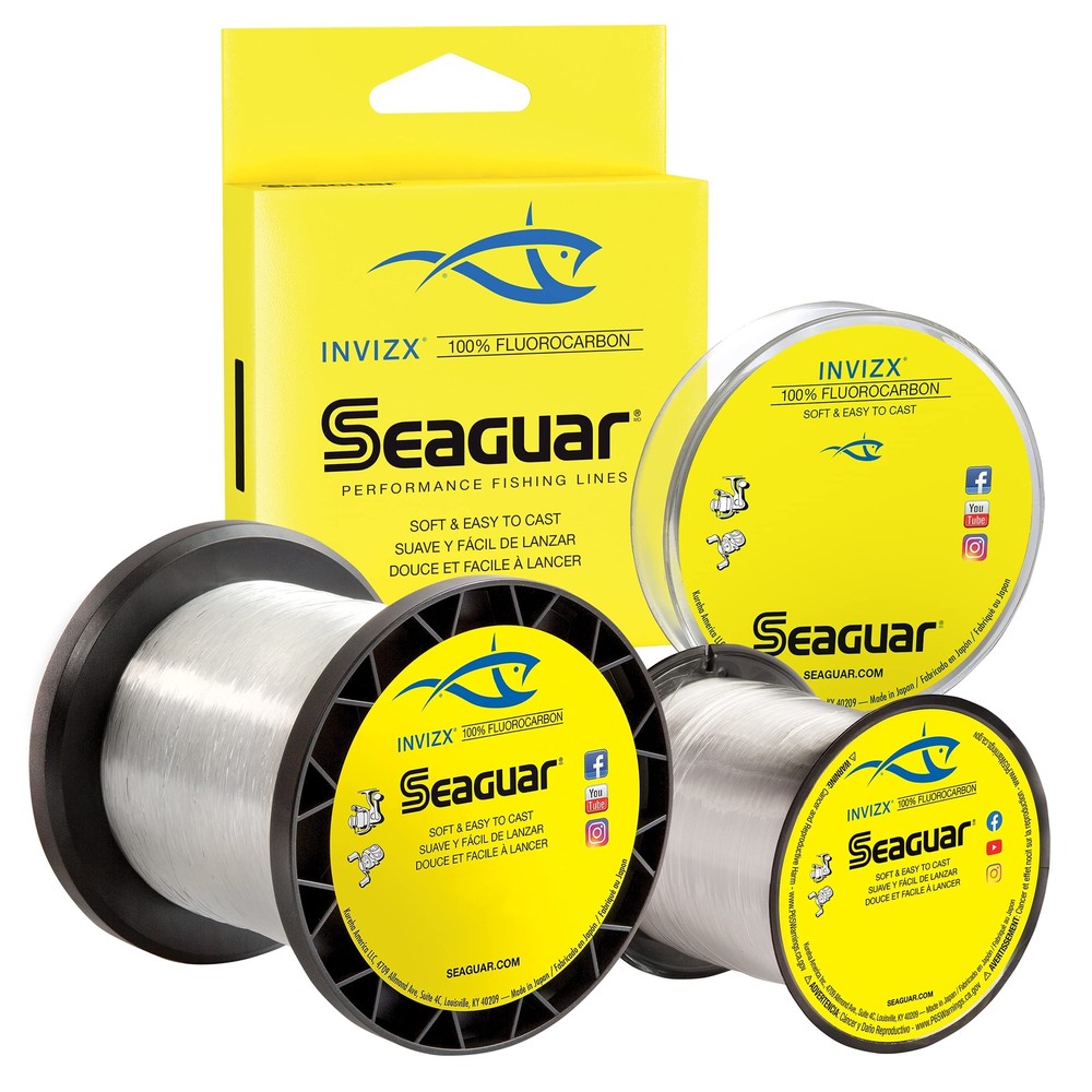 Seaguar Invizx Freshwater 100% Fluorocarbon Fishing Line 4lbs 200yds Break St...