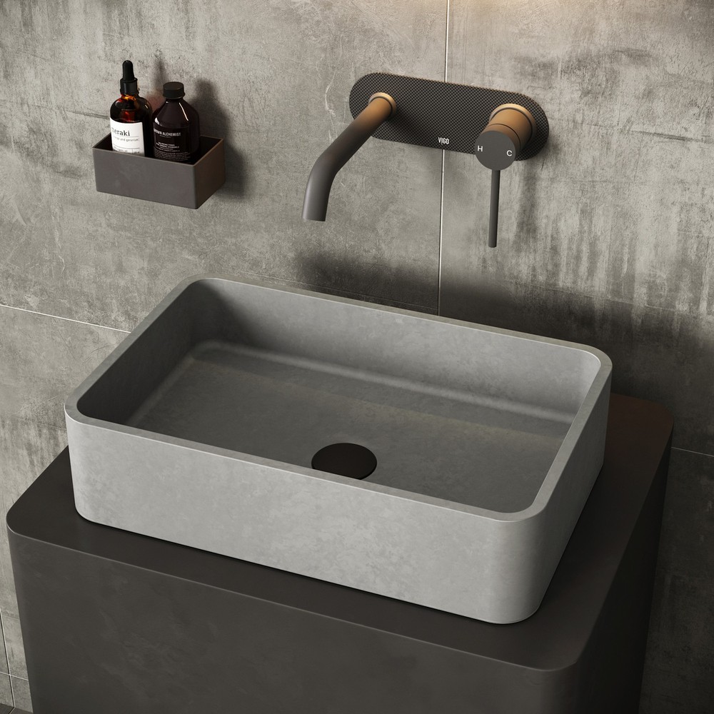 Vigo VG04062 Vessel Bathroom Sink - Gray