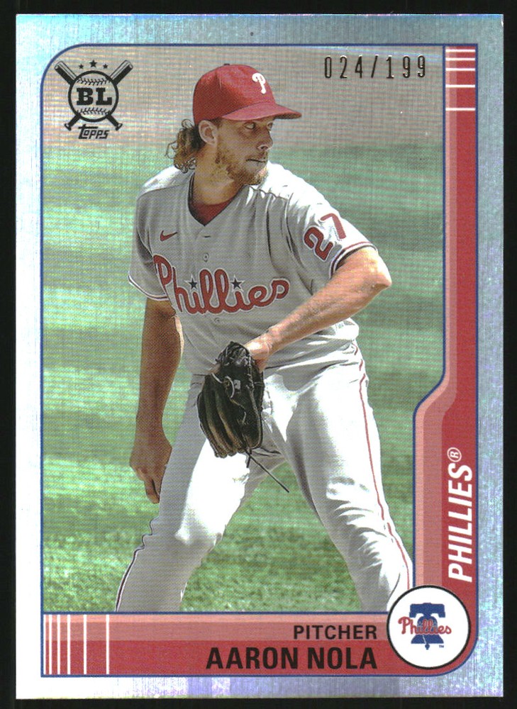 2021 Topps Big League Rainbow Foil #68 Aaron Nola /100