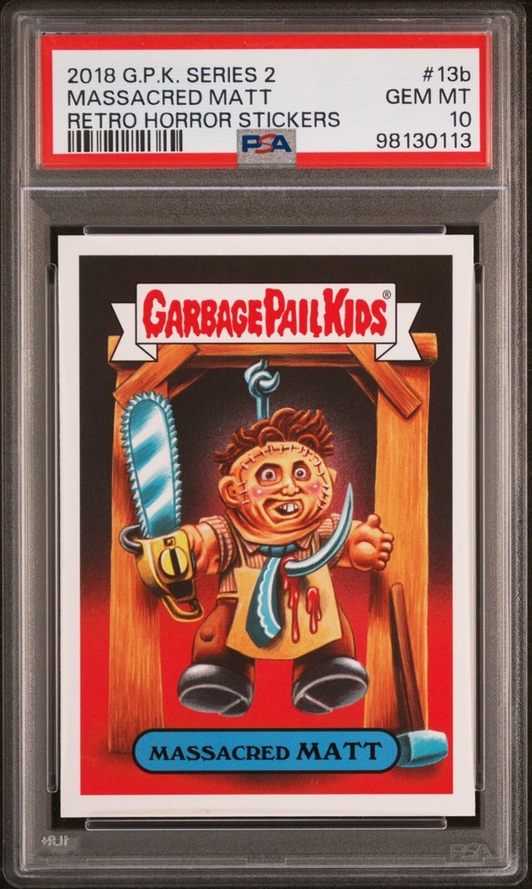 2018 Garbage Pail Kids Oh The Horror-Ible Retro MASSACRED MATT 13b PSA 10 POP-1!