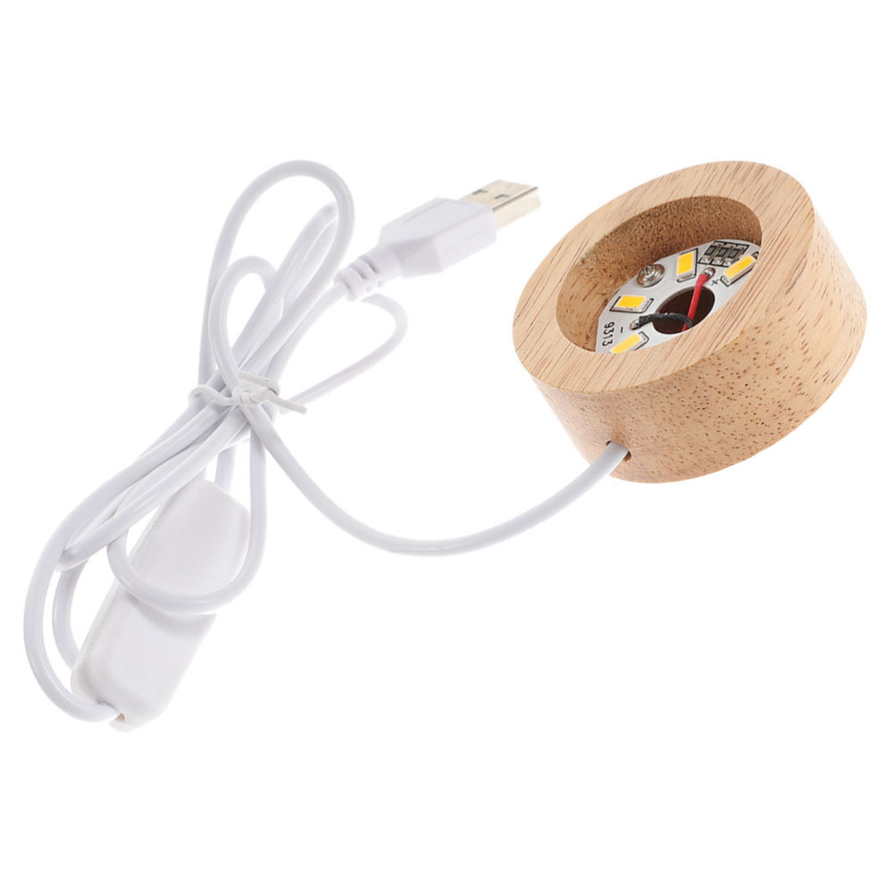 Lamp Crystal Ball Holder USB Charging Base Minimalist Design