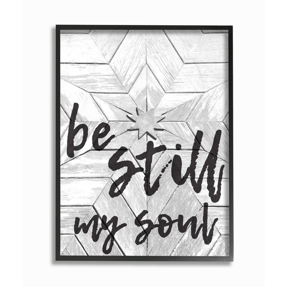 Stupell Be Still My Soul Star Typography Framed Giclee
