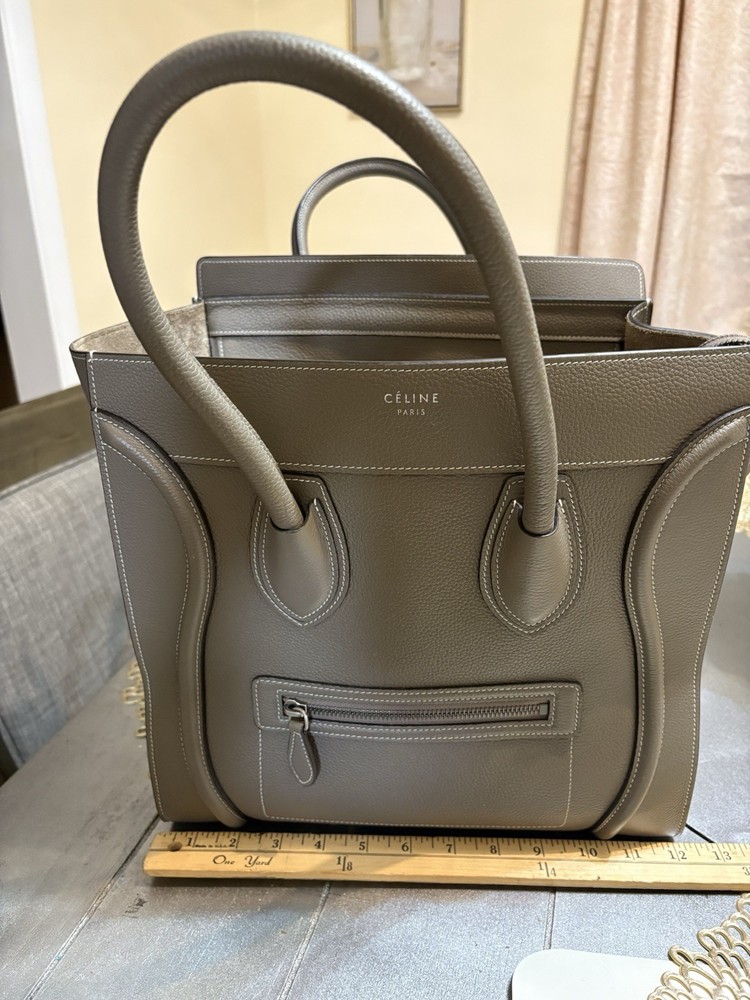 Celine Leather Shoulder Bag Women's