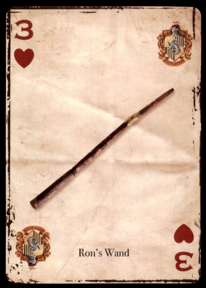 2015 Harry Potter Hogwarts Castle Ron Weasley Wand Poker Card 3