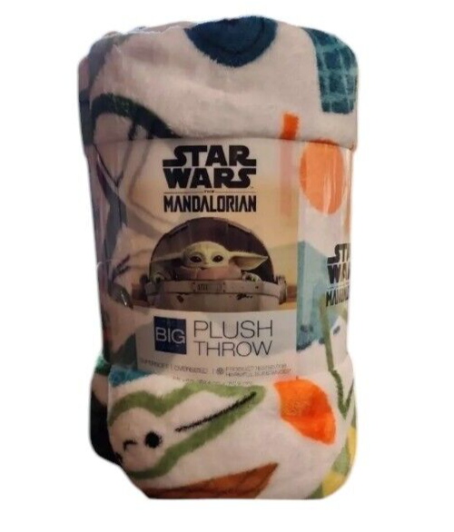 Star Wars The Big One Mandalorian Plush Throw Blanket Oversize 5ftx6ft NEW