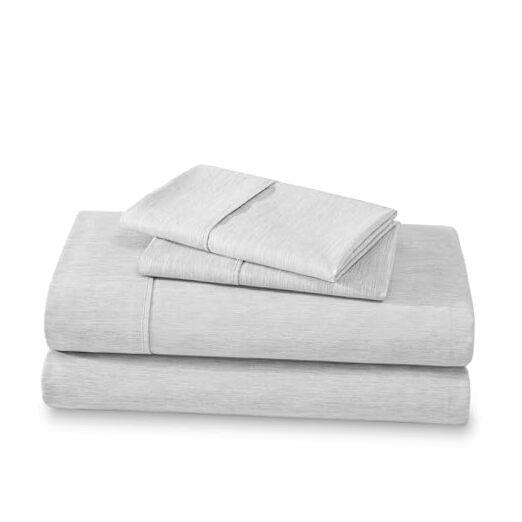 Sheet Set - Luxury 1800 Ultra-Soft Microfiber Bed Queen 03 - Heathered Pewter
