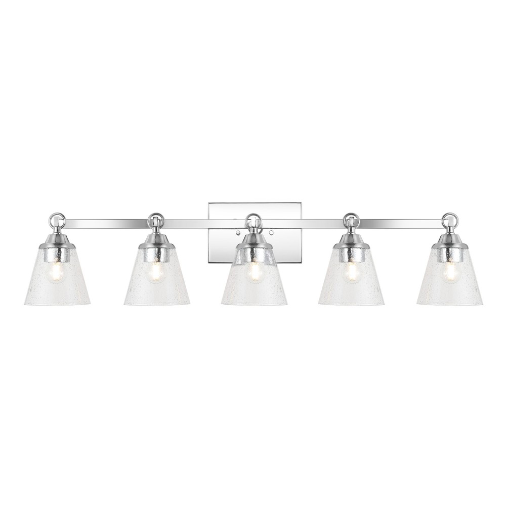 Jonathan Y Marion 5-Light 37-Inch Chrome LED Vanity Light JYL7901