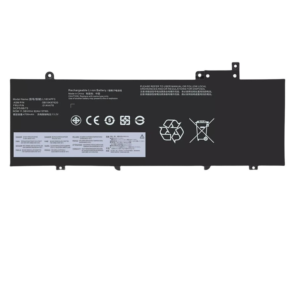 57Wh 01AV478 Battery For Lenovo ThinkPad T480s 01AV479 01AV480 L17L3P71 L17M3P71