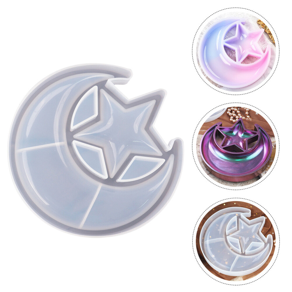 XL Concrete Succulent Pot Mold Star Moon Design Non-Stick DIY Craft