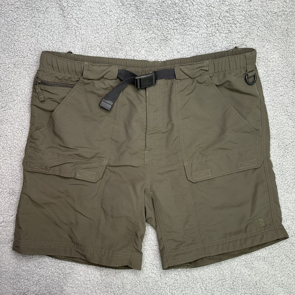 The North Face Mens Shorts Paramount Trail Convertible Taupe Green Nylon Sz XL**