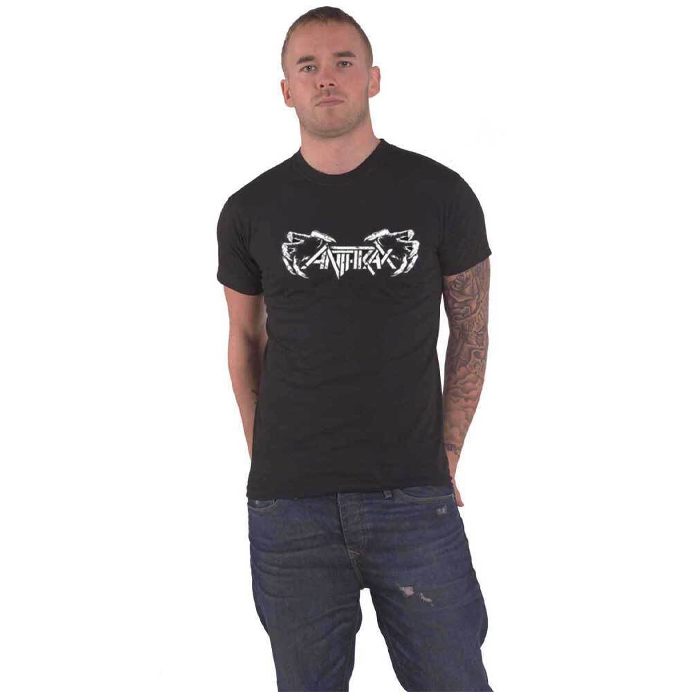 Anthrax Death Hands Distressed Logo Official Mens Black T-Shirt