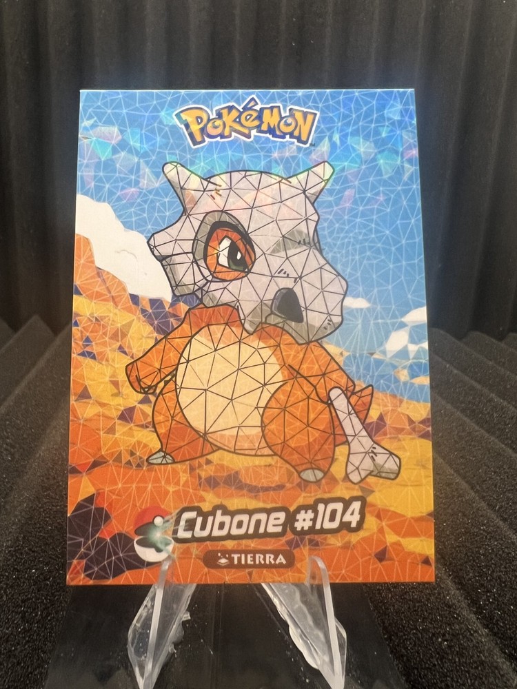 Cubone #104 Cracked Ice Holo Pokemon Card - Crystal Collection 2024