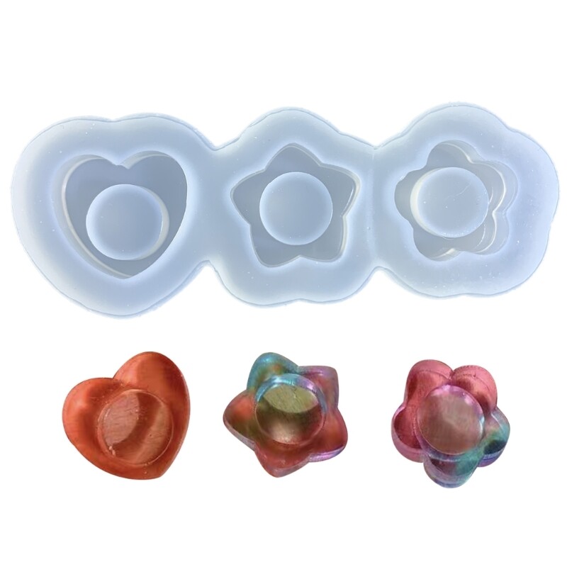 3-Link Flower Silicone Resin Mold for DIY Keychains & Pendants