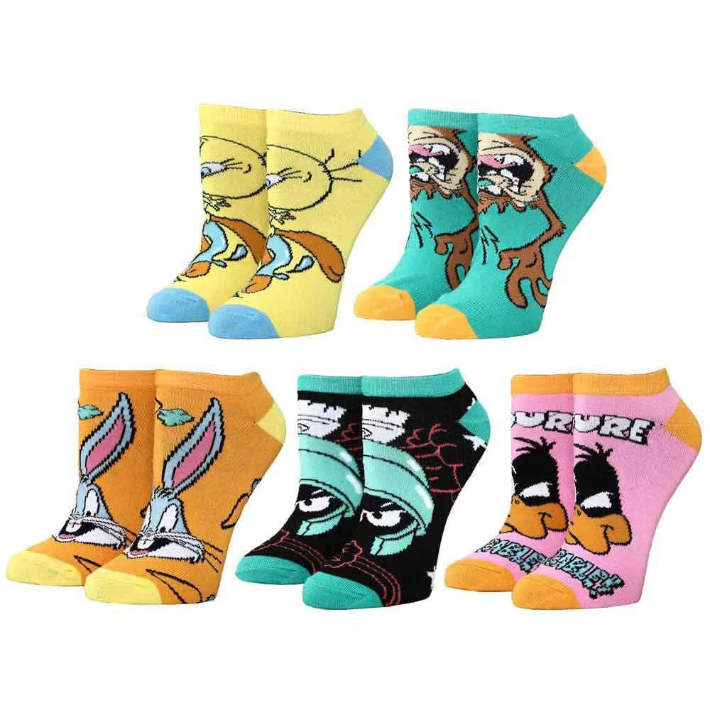 Looney Tunes 5-Pack Cartoon Character Ankle Socks by Bioworld