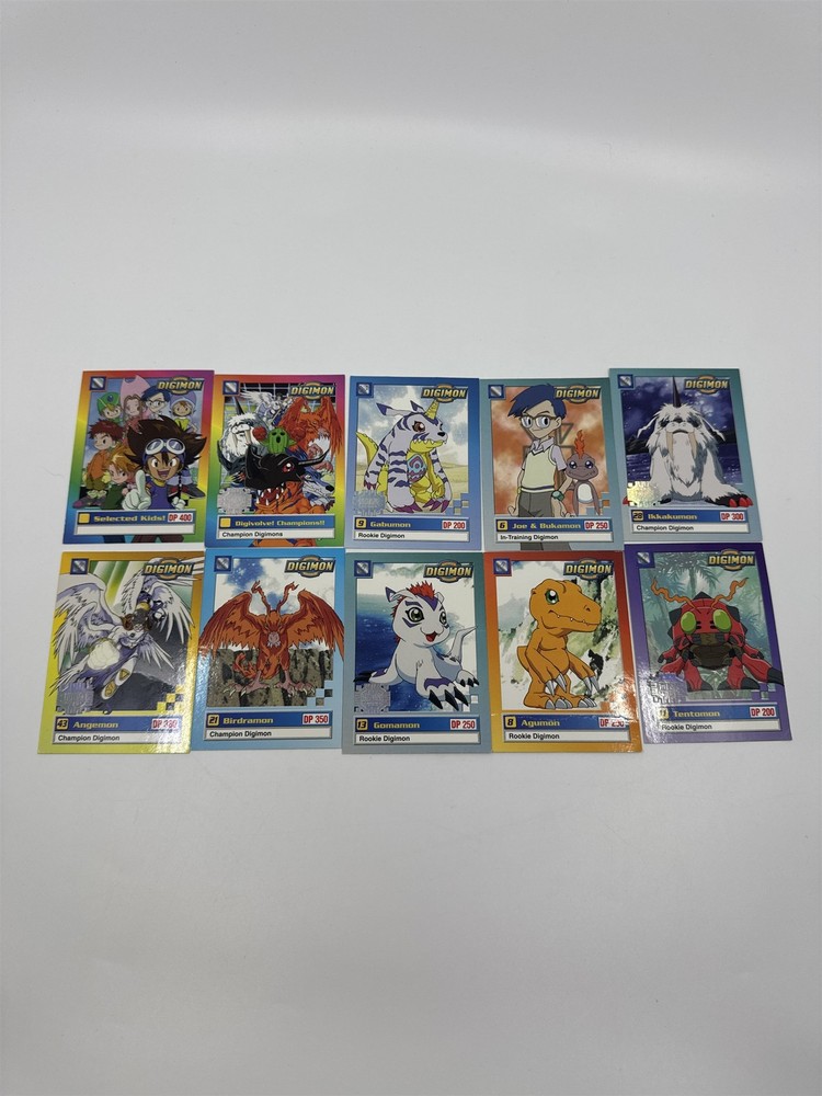 Set Of 10 Digimon Trading Cards