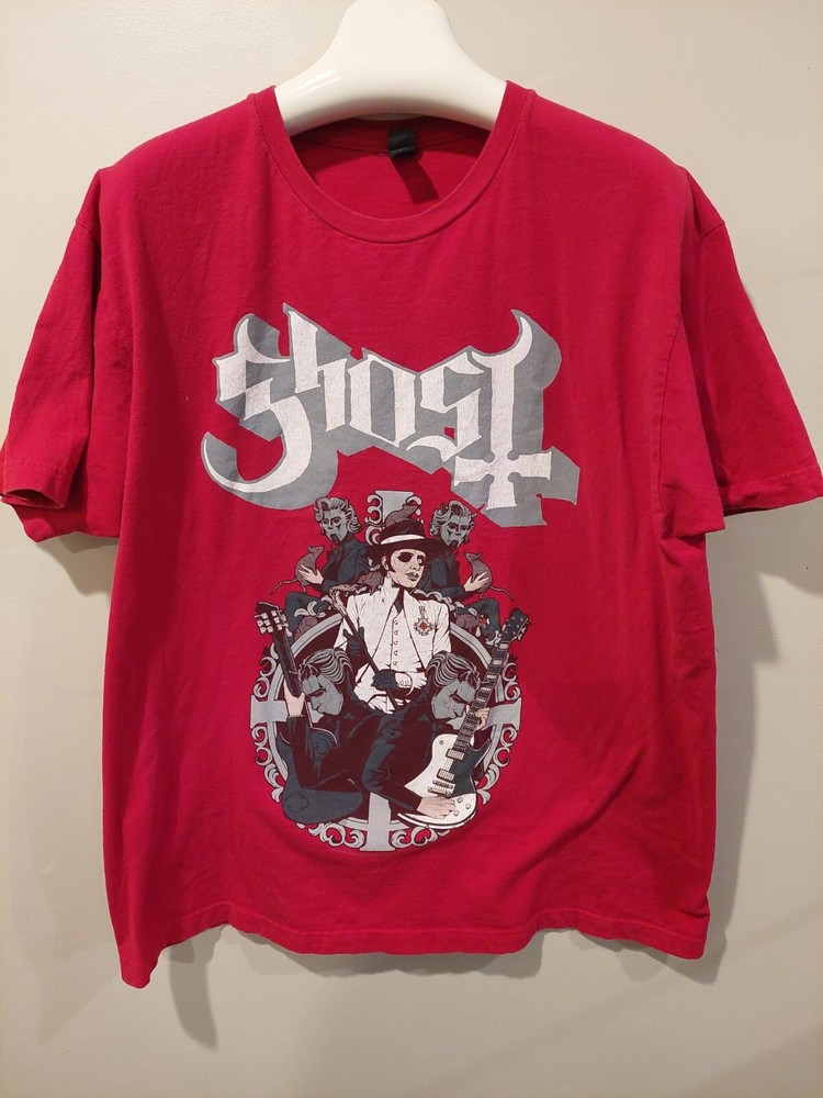 Ghost Band Cardinal Copia Papa Evil Horror Red T-Shirt Size XL  