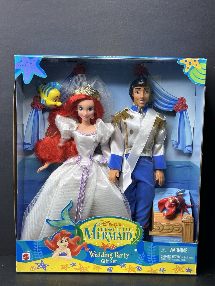 Disney 1997 The Little Mermaid & Prince Eric Wedding Party Set Barbie Doll 17592