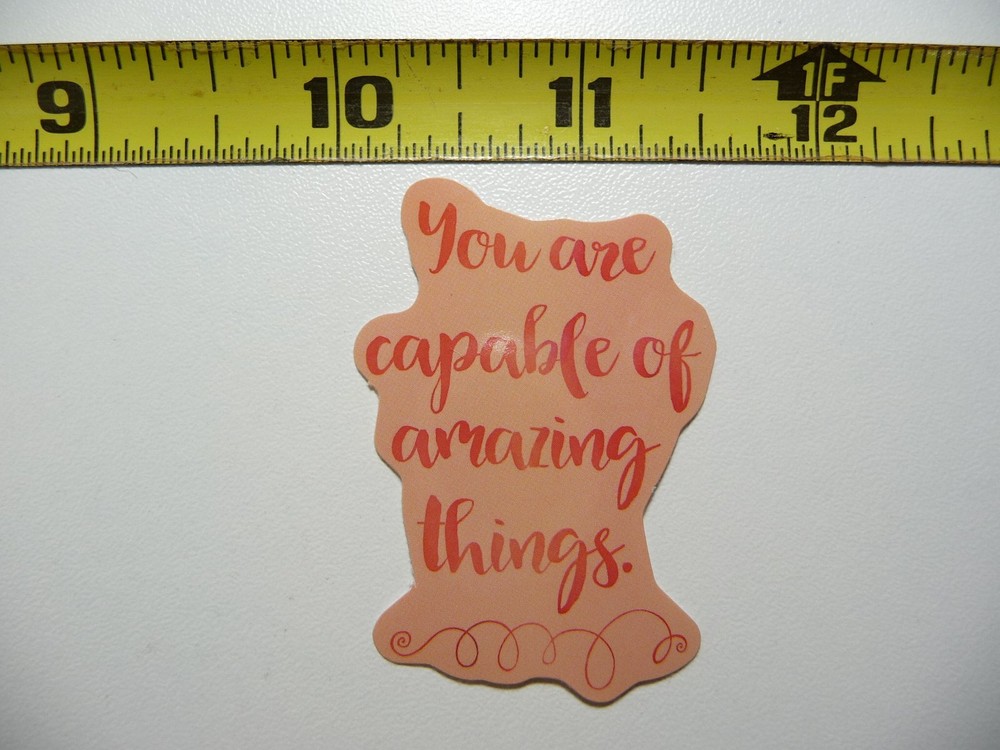 CAPABLE OF AMAZING THINGS POSITIVE DECAL STICKER MOTIVATIONAL MOTIVATE