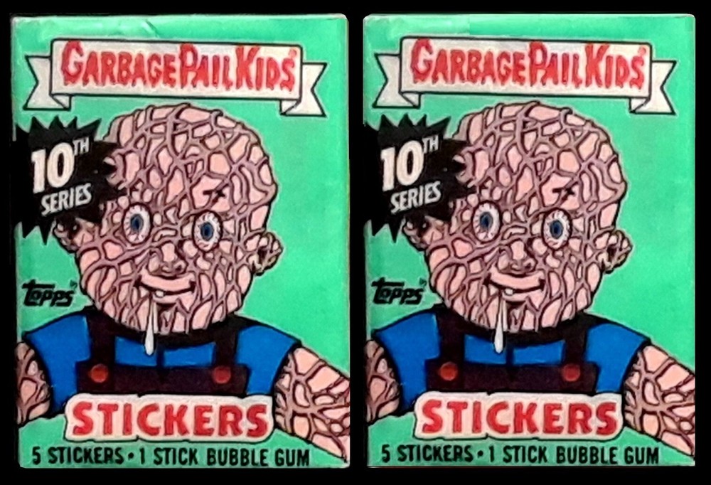 1987 Topps Garbage Pail Kids Series 10 Unopened Wax Packs 2-Pack Vintage Collectible