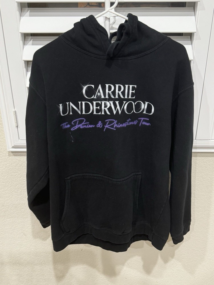 Carrie Underwood Official Denim & Rhinestones Tour Concert Hoodie Sweatshirt LG