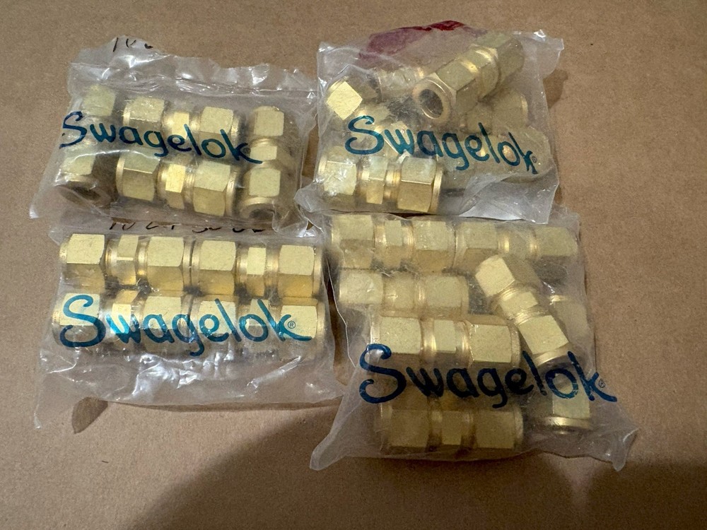Swagelok Brass Union tube 1/2 fitting LOT OF 22 one price all new free shipping